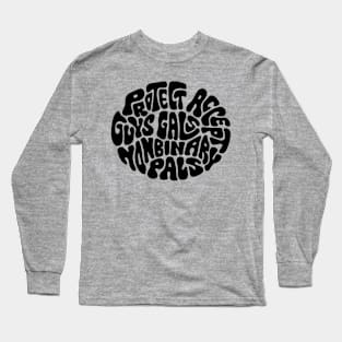 Protect Accept Guys Gals Nonbinary Pals Word Art Long Sleeve T-Shirt